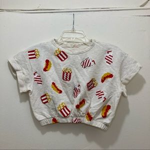 Hotdog 🌭 Popcorn 🍿 Soft Drink 🥤 Crop Top